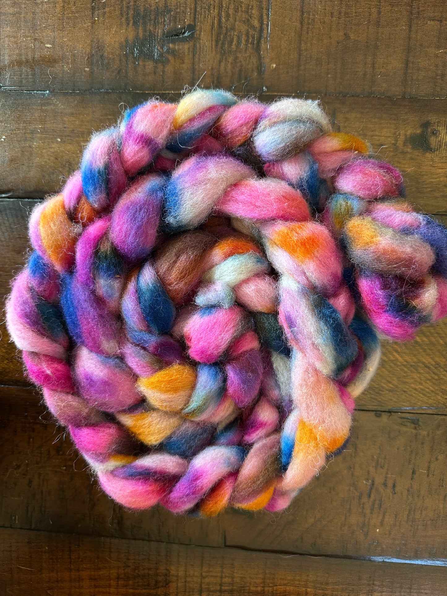 Cheviot Wool Fiber Braids for Spinning