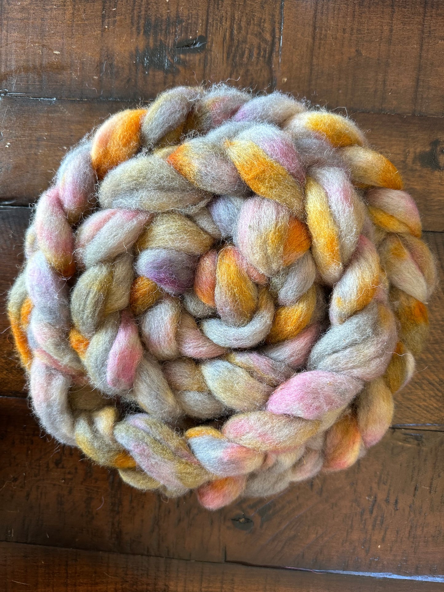 Cheviot Wool Fiber Braids for Spinning