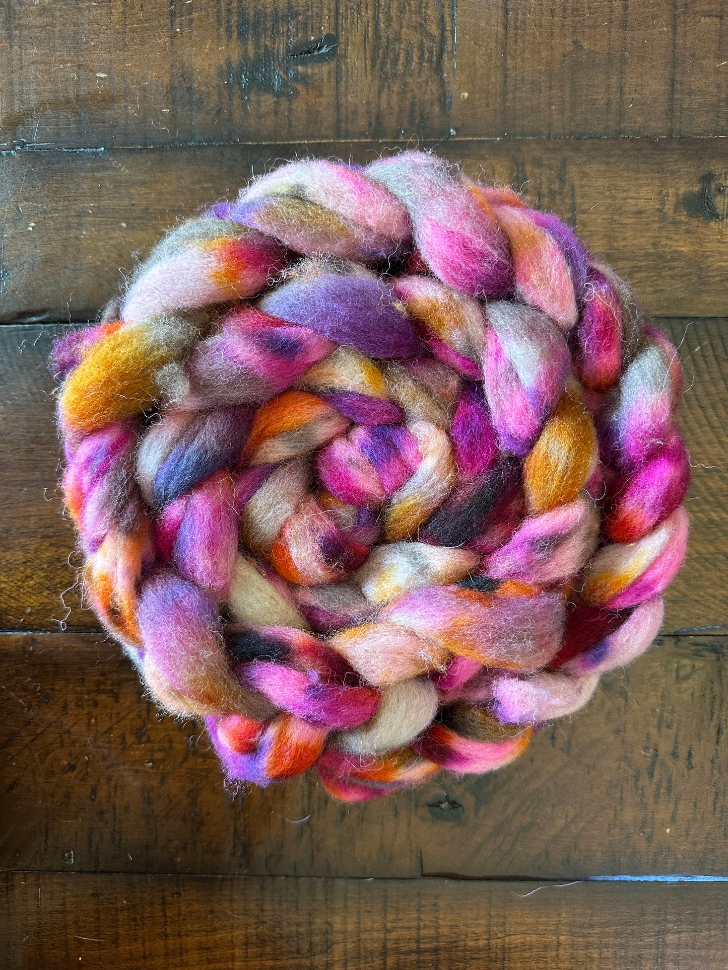 Cheviot Wool Fiber Braids for Spinning