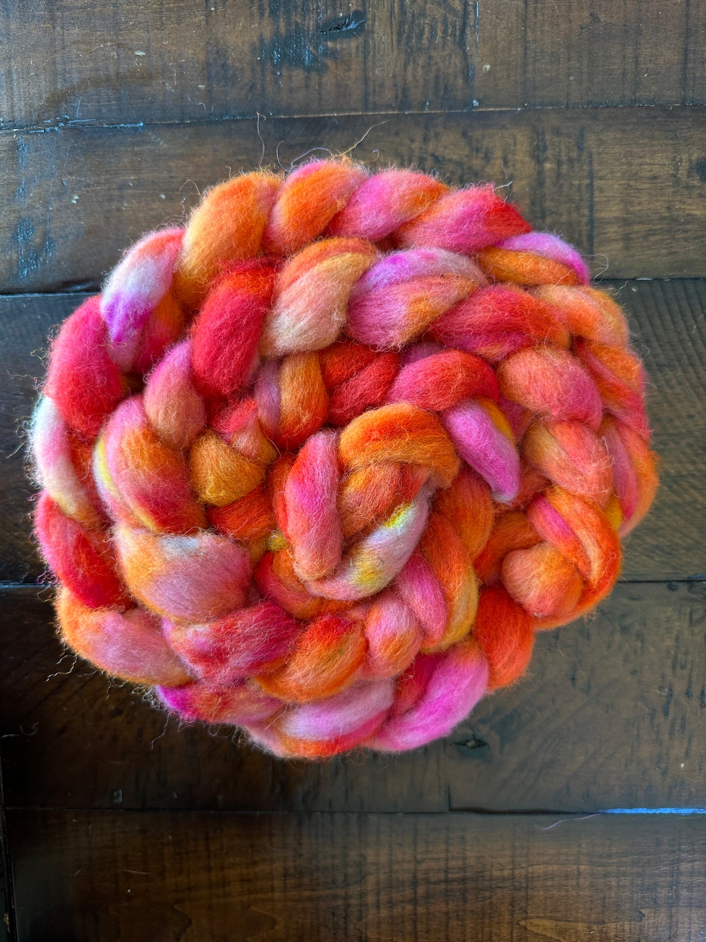 Cheviot Wool Fiber Braids for Spinning