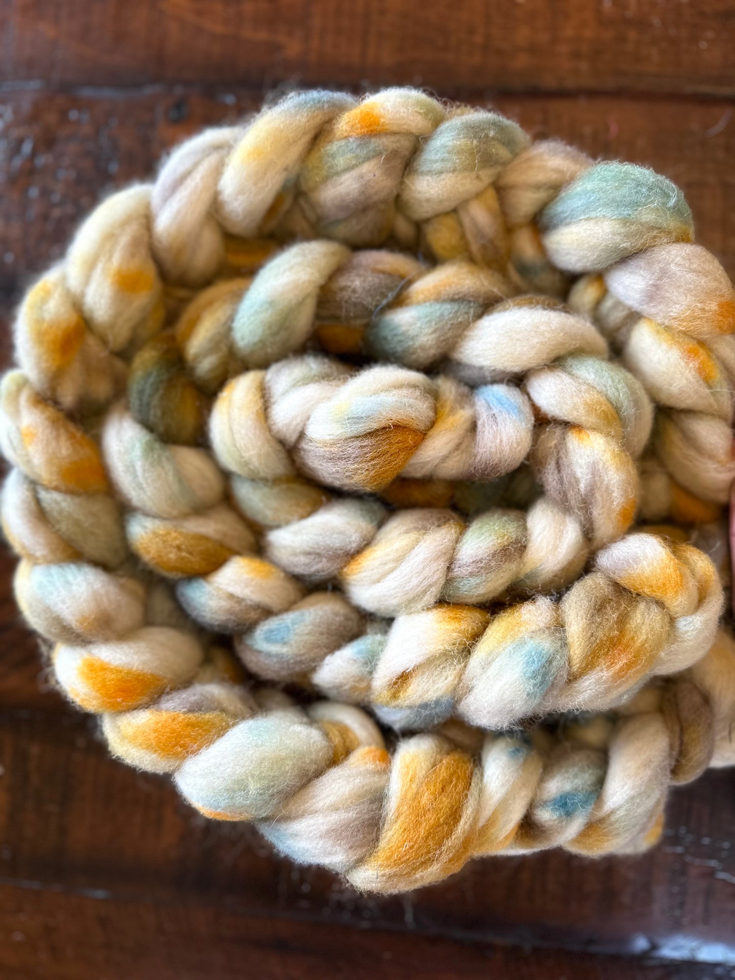 Cheviot Wool Fiber Braids for Spinning