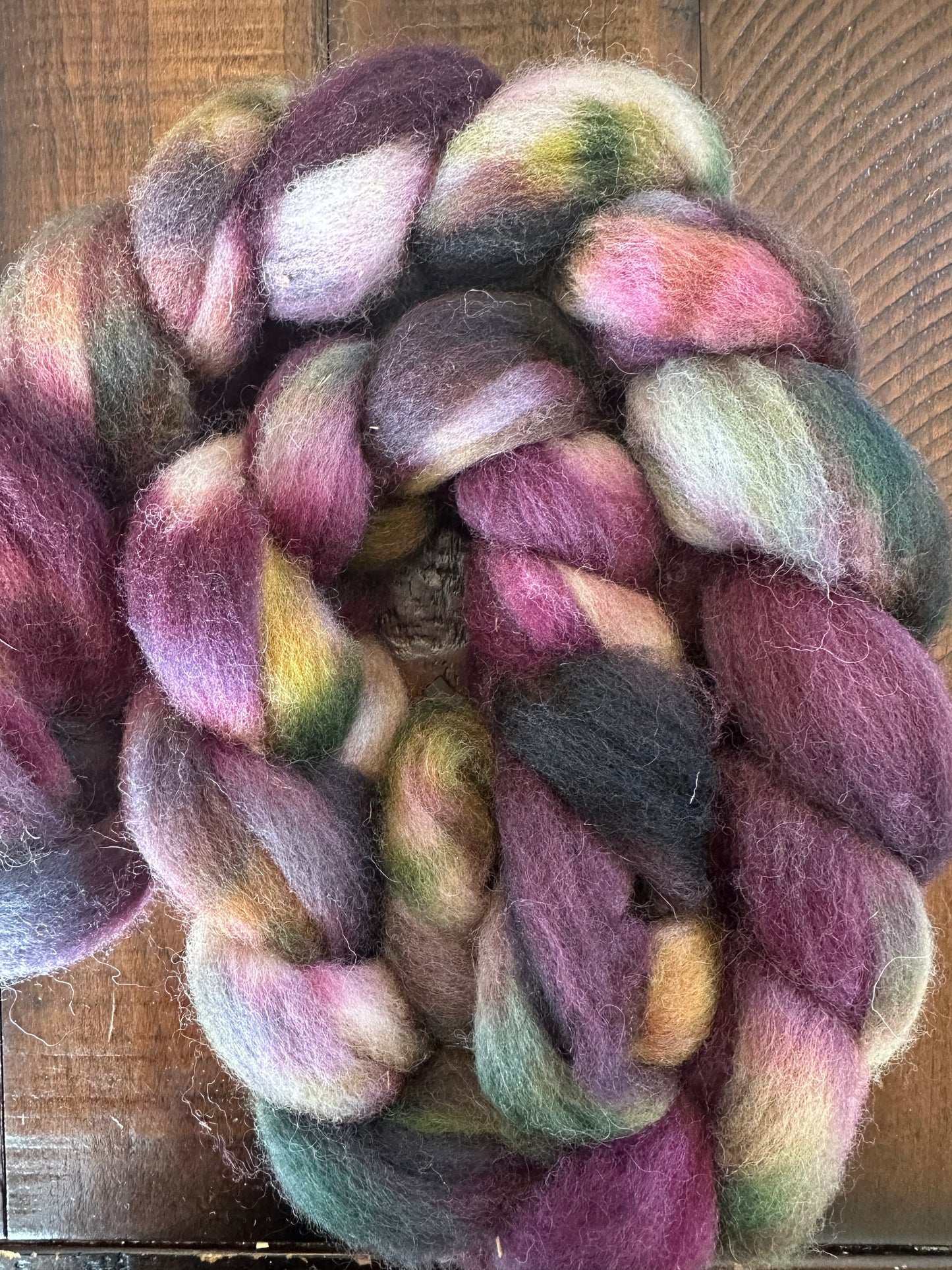 Cheviot Wool Fiber Braids for Spinning