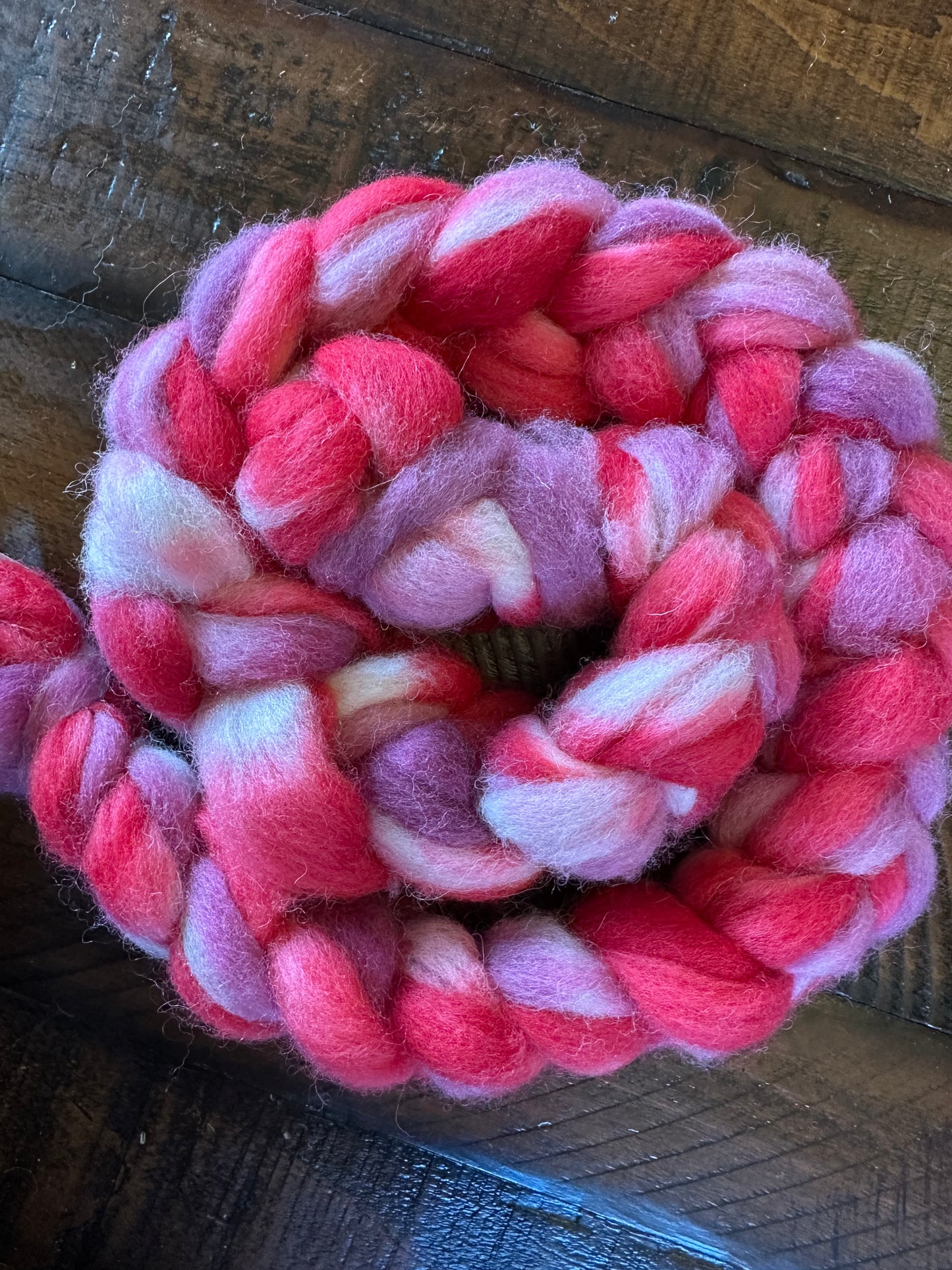 Cheviot Wool Fiber Braids for Spinning