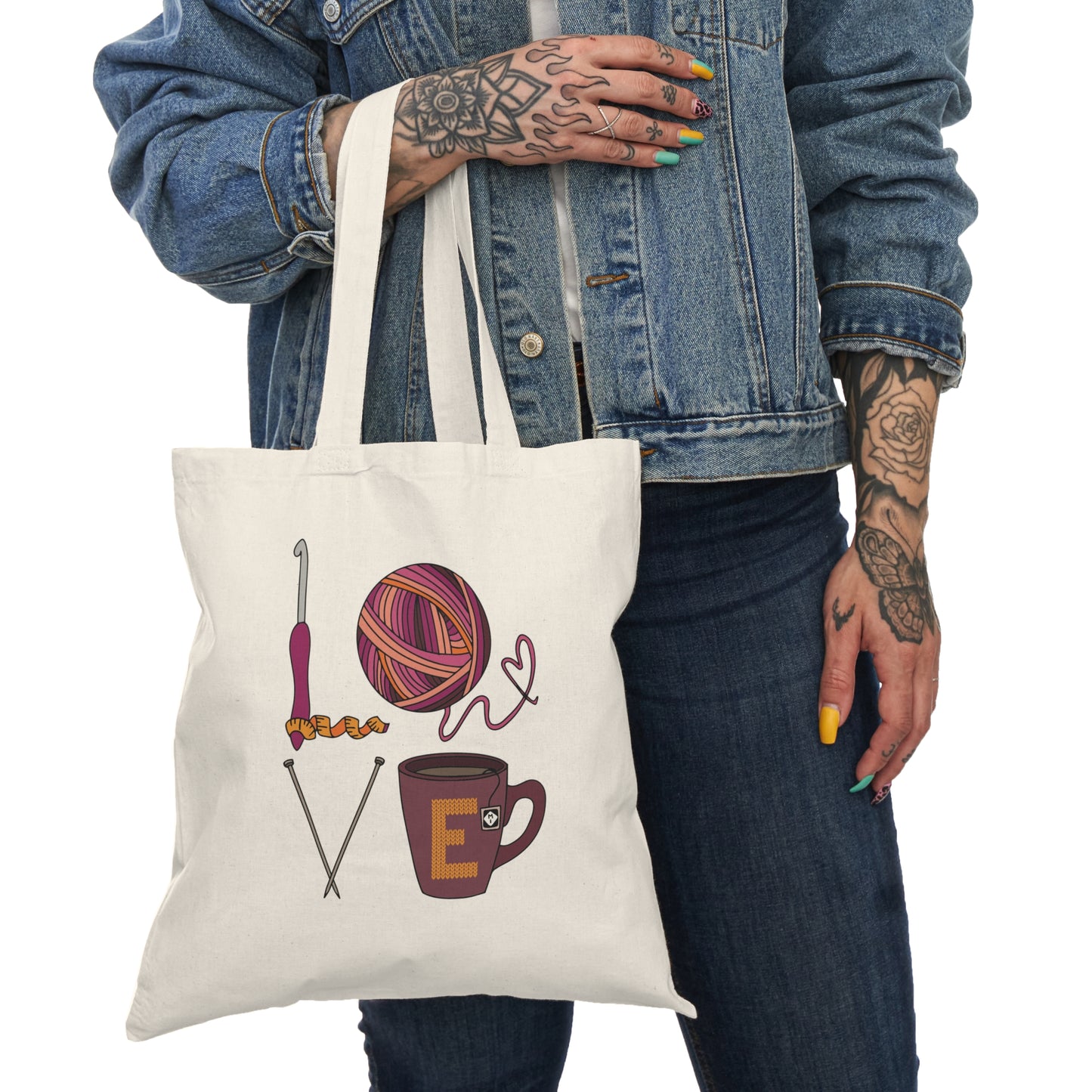 LOVE Natural Tote Bag