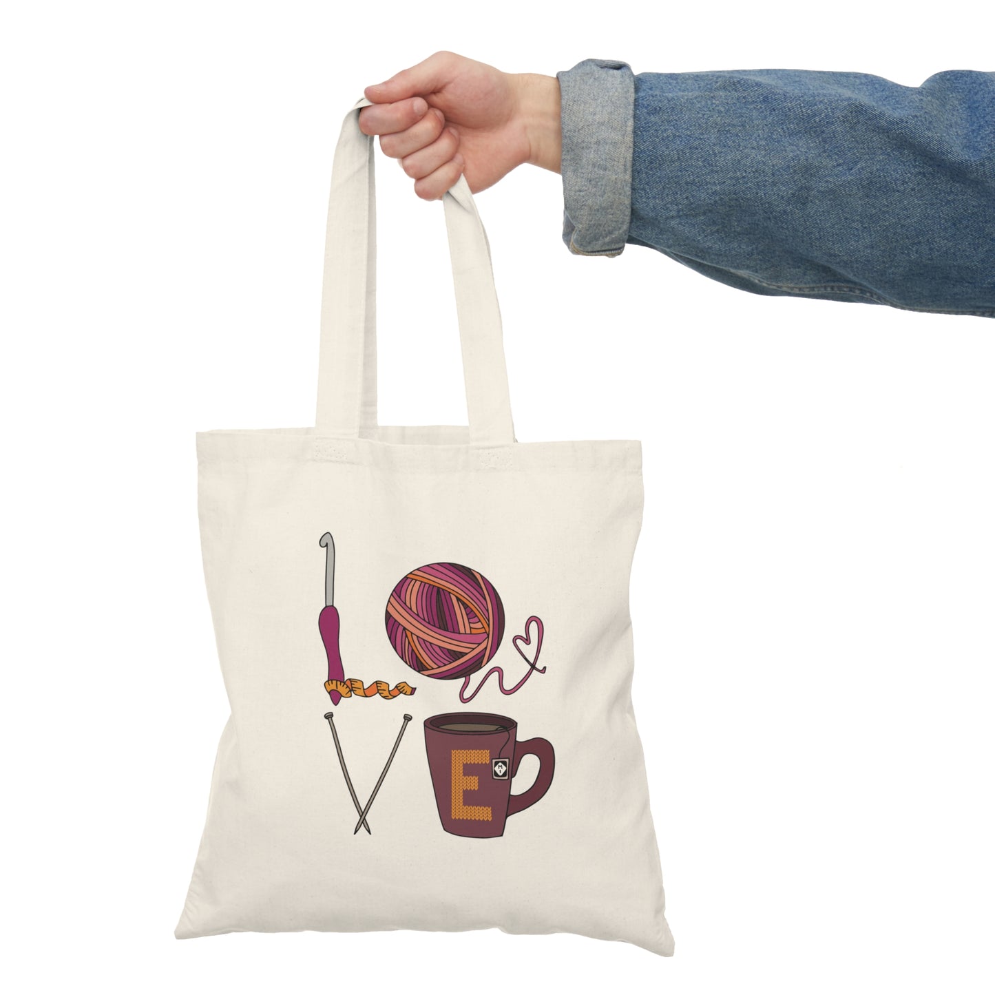 LOVE Natural Tote Bag