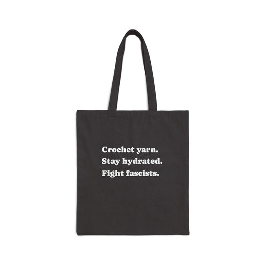 Crochet & Stay Hydrated Tote Bag