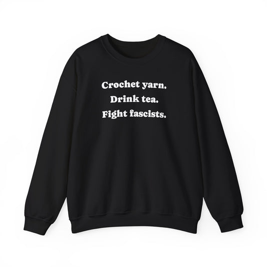 Crochet. Tea. Crewneck Sweatshirt