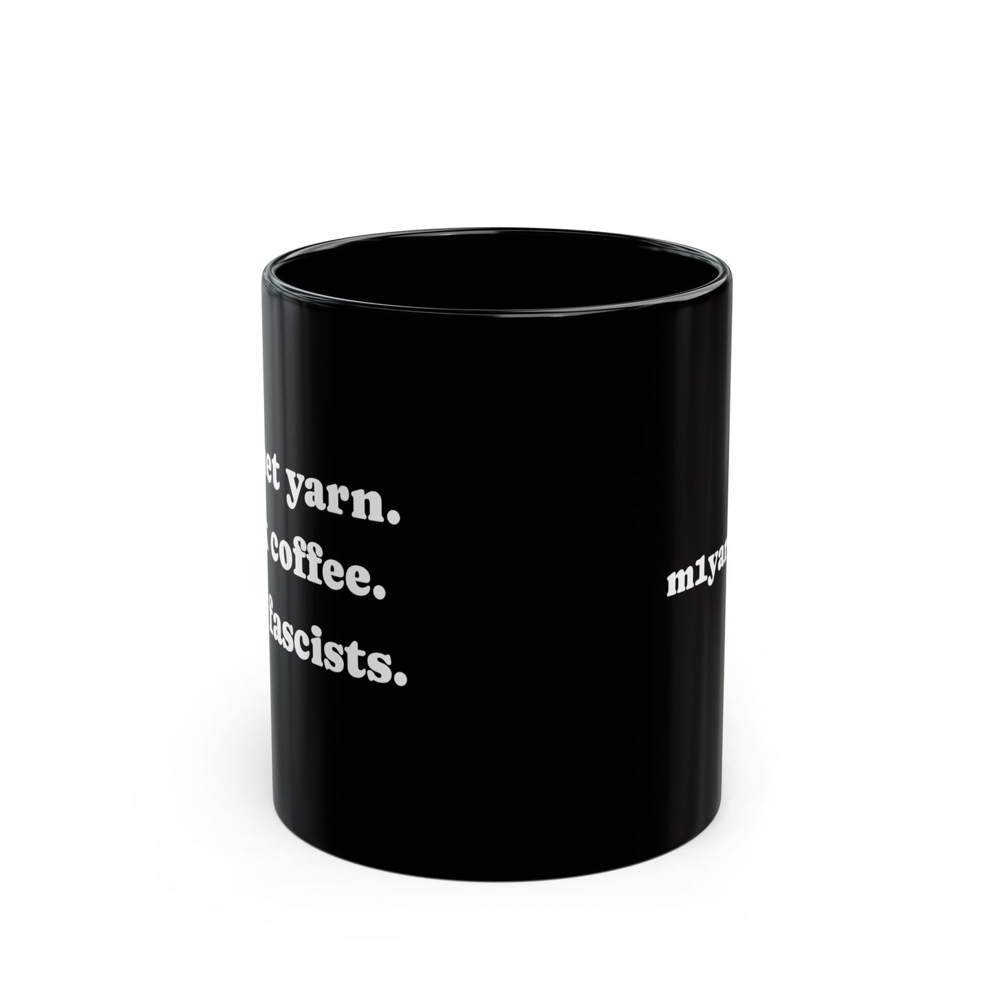 Crochet Mug - Drink Your Coffee While Crocheting and Fighting Fascism