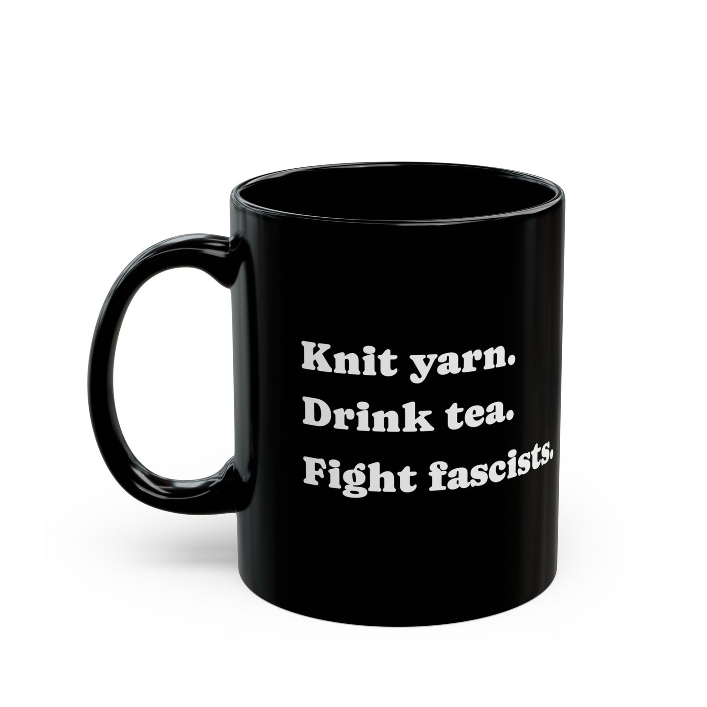 Knit. Tea. Fight. Mug