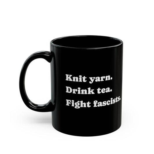 Knit. Tea. Fight. Mug