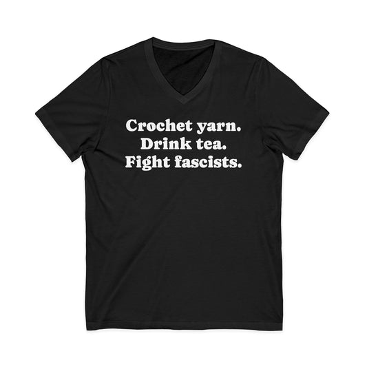 Crochet & Drink Tea - V-neck Tee