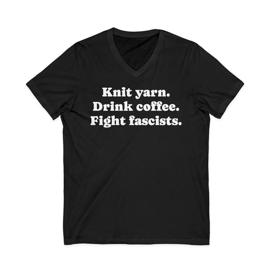 Knit & Drink Coffee V-neck Tee