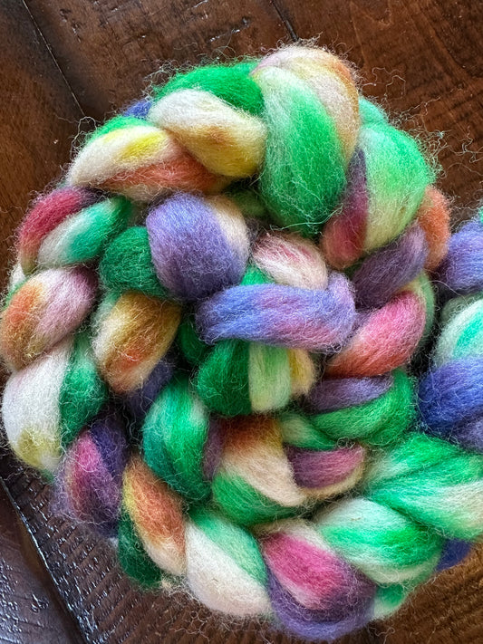 Cheviot Wool Fiber Braids for Spinning